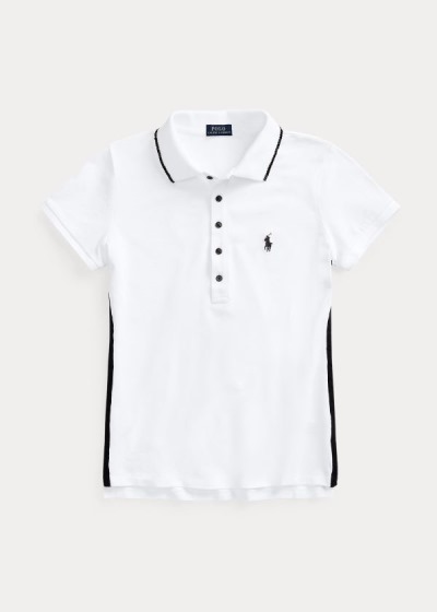 Camisa Polo Polo Ralph Lauren Mujer Blancos - Beaded-Trim - VROJA4107